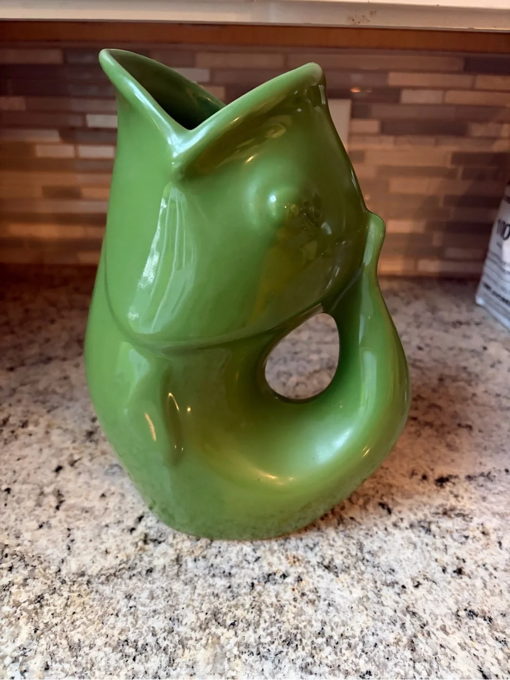 Gurgle Pot fish pitcher green full size